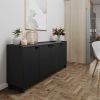 60" W X 30" H X 16" D Cupboard for Kitchen Furniture Sideboard Storage Cabinet Simply Modern 4 Console Table Doors and Shelves