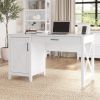 Computer Desk With Storage | Farmhouse PC Table for Home Office 54W Pure White Oak Lift Up Table Furniture Gamer Desks Pliante