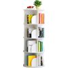 4-layer 360¬∞ Rotating Bookcase Corner PVC Wood Plastic Board Bookcase Bookshelf Organizers for Room Desk Organizing Shelf Living