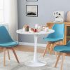 Round White Dining Table Modern Kitchen Table 31.5" With Pedestal Base in Tulip Design Room Furniture Home