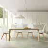 Dining Chairs Set of 4, Dining Room,Kitchen , Mid Modern chairs, PU Leather Upholstered with Wood Legs,Kitchen&Dining Room,White