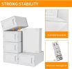 WAYTRIM Clear Plastic Stackable Storage Shoe Box