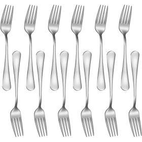 Cibeat Dinner Forks, 12 Pcs 6.7" Forks, Premium Food Grade Stainless Steel Silverware Forks, Table Forks, Flatware Forks