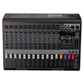 5 Core Audio Mixer 12 Channel DJ Sound Board w Bluetooth USB PC Recording Professional PA Analog Mixing Console For Karaoke Singing Music Podcast Cons