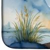 Blue Heron Under the Moonlight Dish Drying Mat Absorbent Dish Drying Mat Pad for Kitchen Counter Dish Drainer Mat for Countertop, 14 x 21", Multicolor