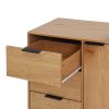 Storage Cabinet with 3 Drawers & Adjustable Shelf, Mid Century Cabinet with Door, Accent Cabinet for Living Room, Home Office, Entryway