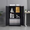 Metal Storage Cabinet with Locking Doors and Adjustable Shelf, Folding Filing Storage Cabinet , Folding Storage Locker Cabinet for Home Office,School