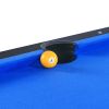 6-ft Pool Table with Table Tennis Top - Black with Blue Felt