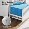 Sweetcrispy Filing Cabinet, 4-Drawer File Cabinet for Home Office, Mobile Lateral Filing Cabinet