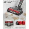HOMPANY Cordless Vacuum Cleaner, 500W/40Kpa Stick Vacuum with Self-Standing, Max 60 Mins Runtime, Vacuum Cleaner for Home