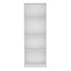 Home Bookcase with 4-Shelf Modern Display Unit for Books and Decor -White -Office