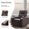Power Motion Recliner with USB Charging Port and Hidden Arm Storage 2 Convenient Cup Holders Design and 360¬∞ Swivel Tray Table