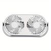1pc USB Desk Fan; 3 Speeds Portable Personal Desktop Table Fan; Double Head And Double Leaf Fan For Indoor; Bedroom And Home Office Use