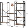 Furniture for Cd Bookcase Triple 4 Tier Bookshelf Cart Bookcase With 11 Open Display Shelves Dvd Shelf for Music Cds Vinyl Discs