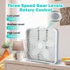 InfiniPower 20'' Box Fan, 3-Speed Cooling Table Fan with Aerodynamic Shaped Fan Blades, Convenient Carry Handle and Safety Grills