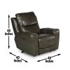 Leather Power Reclining Collection - Contemporary Style, Power Leg Rest, Power Articulating Headrest - USB Charging, Home Button