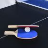 6-ft Pool Table with Table Tennis Top - Black with Blue Felt