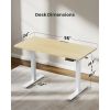 Electric Standing Desk Adjustable Height, 55 * 24 Inch Sit Stand up Desk for Home Desk with 3 Memory Presets, Headphone Hook