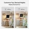 55 X 24 Inch Stand Up Table With Large Storage Shelf Sturdy Height Adjustable Electric Standing Desk With Drawers Office Desks