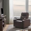 Power Motion Recliner with USB Charging Port and Hidden Arm Storage 2 Convenient Cup Holders Design and 360¬∞ Swivel Tray Table