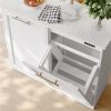 Sideboards Double Tilt Out Trash Cabinet, Wooden Kitchen Garbage Can Free Standing Holder Sideboards