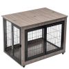 Dog Crate Furniture, Large Dog Kennel, 38"Wooden Pet Furniture with Pull-Out Tray, Home and Indoor Use