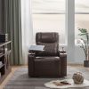 Power Motion Recliner with USB Charging Port and Hidden Arm Storage 2 Convenient Cup Holders Design and 360¬∞ Swivel Tray Table