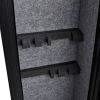 57'' Gun Safe for Home Rifle and Pistols, Quick Access Electronic Keypad Rifle Gun with 3 Pistol Pockets, Build-in cabinet ,LED Light