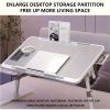 1 multifunctional foldable adjustable bed table - with height and angle adjustable laptop bed table, used for upgrading beds/sofas/sofas/floors