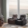 Power Motion Recliner with USB Charging Port and Hidden Arm Storage 2 Convenient Cup Holders Design and 360¬∞ Swivel Tray Table