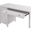Computer Desk With Storage | Farmhouse PC Table for Home Office 54W Pure White Oak Lift Up Table Furniture Gamer Desks Pliante