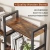 Furniture for Cd Bookcase Triple 4 Tier Bookshelf Cart Bookcase With 11 Open Display Shelves Dvd Shelf for Music Cds Vinyl Discs