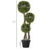 Artificial Plant for Home Decor Indoor & Outdoor Fake Plants Artificial Tree in Pot, 3 Ball Boxwood Topiary Tree for Home Office, Living Room Decor