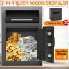 Digital Depository Safe Made of Carbon Steel Electronic Code Lock Depository Safe with Deposit Slot Depository Box for Home Hotel Restaurant and Offic