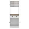 DEPOT E-SHOP Ripley Writing Desk With Bookcase and Cabinet, White