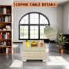 Patio Furniture Set 5 Pieces Wicker Outdoor Conversation Set All-Weather Sectional Patio Sofa with Water Resistant Thick Cushions and Coffee Table for
