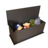 Storage Chest Trunk, Lift Top Wood Box for Entryway Bench Organizer Home Furniture, Black