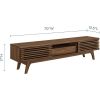 Render 70'Mid-Century Modern Low Profile Entertainment TV Stand Mueble Tv Console Furniture Living Room Walnut Walnut Furnitures