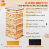 VEVOR Bee Hive 40 Frame Bee Hives Starter Kit, Beeswax Coated Cedar Wood, 2 Deep + 2 Medium Bee Boxes Langstroth Beehive Kit