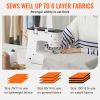 VEVOR Sewing Machine, Portable Sewing Machine for Beginners with 12 Built-in Stitches, Reverse Sewing