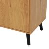Storage Cabinet with 3 Drawers & Adjustable Shelf, Mid Century Cabinet with Door, Accent Cabinet for Living Room, Home Office, Entryway