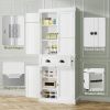 Flamaker 72 "Kitchen pantry, freestanding pantry for kitchen, dining room and living room, pantry with adjustable shelves,
