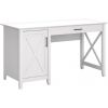 Computer Desk With Storage | Farmhouse PC Table for Home Office 54W Pure White Oak Lift Up Table Furniture Gamer Desks Pliante