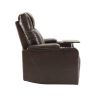 Power Motion Recliner with USB Charging Port and Hidden Arm Storage 2 Convenient Cup Holders Design and 360¬∞ Swivel Tray Table