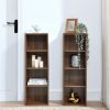 8-Tier Media Tower Rack, CD DVD Slim Storage Cabinet with Adjustable Shelves, Tall Narrow Bookcase Display Bookshelf for Home Office