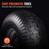 VEVOR Lawn Mower Tires, 15x6-6" Lawn Tractor Tires, 2-Pack Tire and Wheel Assemblies, Turf Pneumatic Tires with 3" Centered Hub and 3/4" Bushing Size