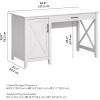 Computer Desk With Storage | Farmhouse PC Table for Home Office 54W Pure White Oak Lift Up Table Furniture Gamer Desks Pliante