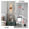 2-Pack Modern LED Wall Sconce, Minimalist Indoor Wall Light Fixtures, Black Matte Finish for Living Room, Bedroom, Hallway, Hotel, and Home Decor