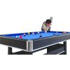 6-ft Pool Table with Table Tennis Top - Black with Blue Felt
