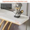 Tribesigns 59 inch Gold Console Table, Modern Entryway Table with Grid-Shaped Metal Base for Entrance, Hallway, Entryway